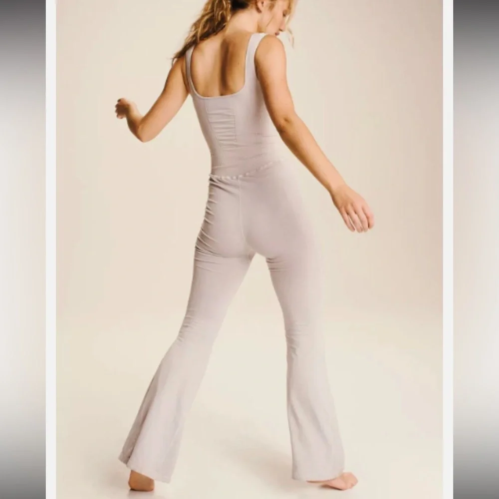 Free People Movement Good Karma Flare One-piece Ice Grey xs/s